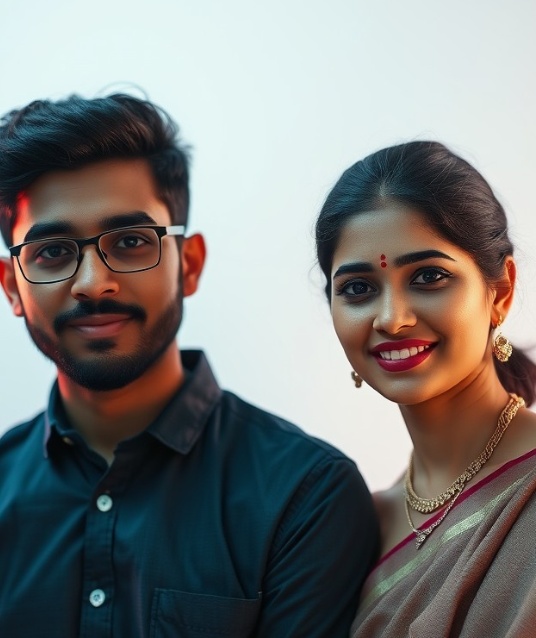 young couple from India