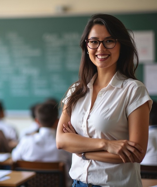 teacher in a classroom